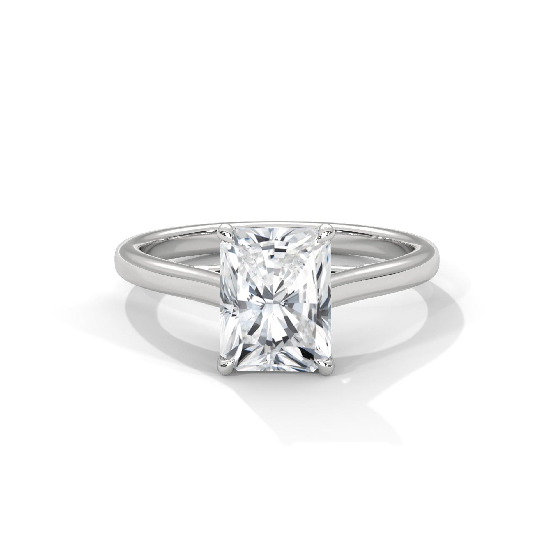 Emerald cut Solitaire Ring