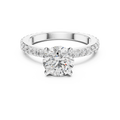 2 Carat to 8 Carat Diavont Round Diamond Ring with sidestones