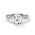 Classic Round Sidestone Ring