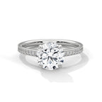 Classic Round Sidestone Ring