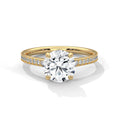 Classic Round Sidestone Ring
