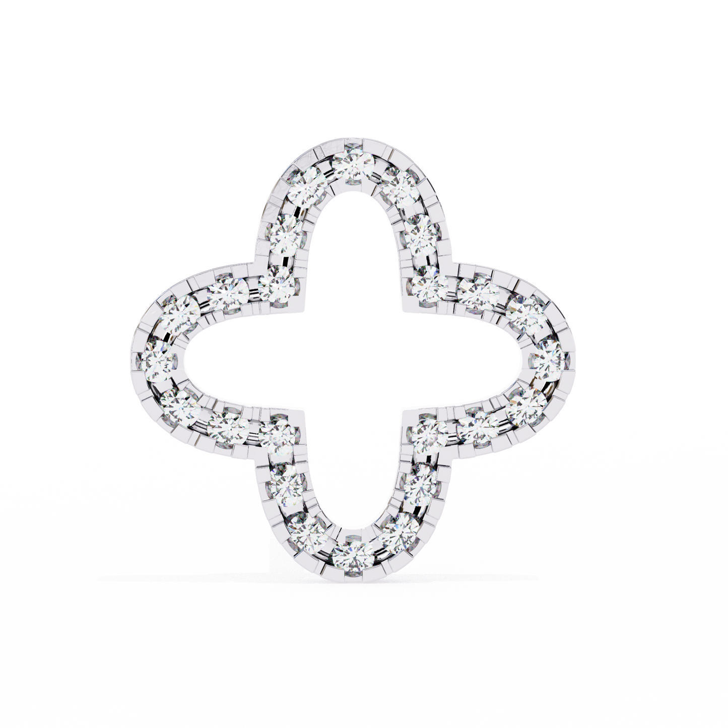 2 Carat Floral Stud Earrings