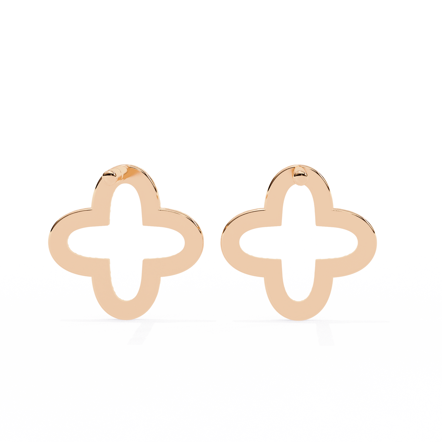 2 Carat Floral Stud Earrings