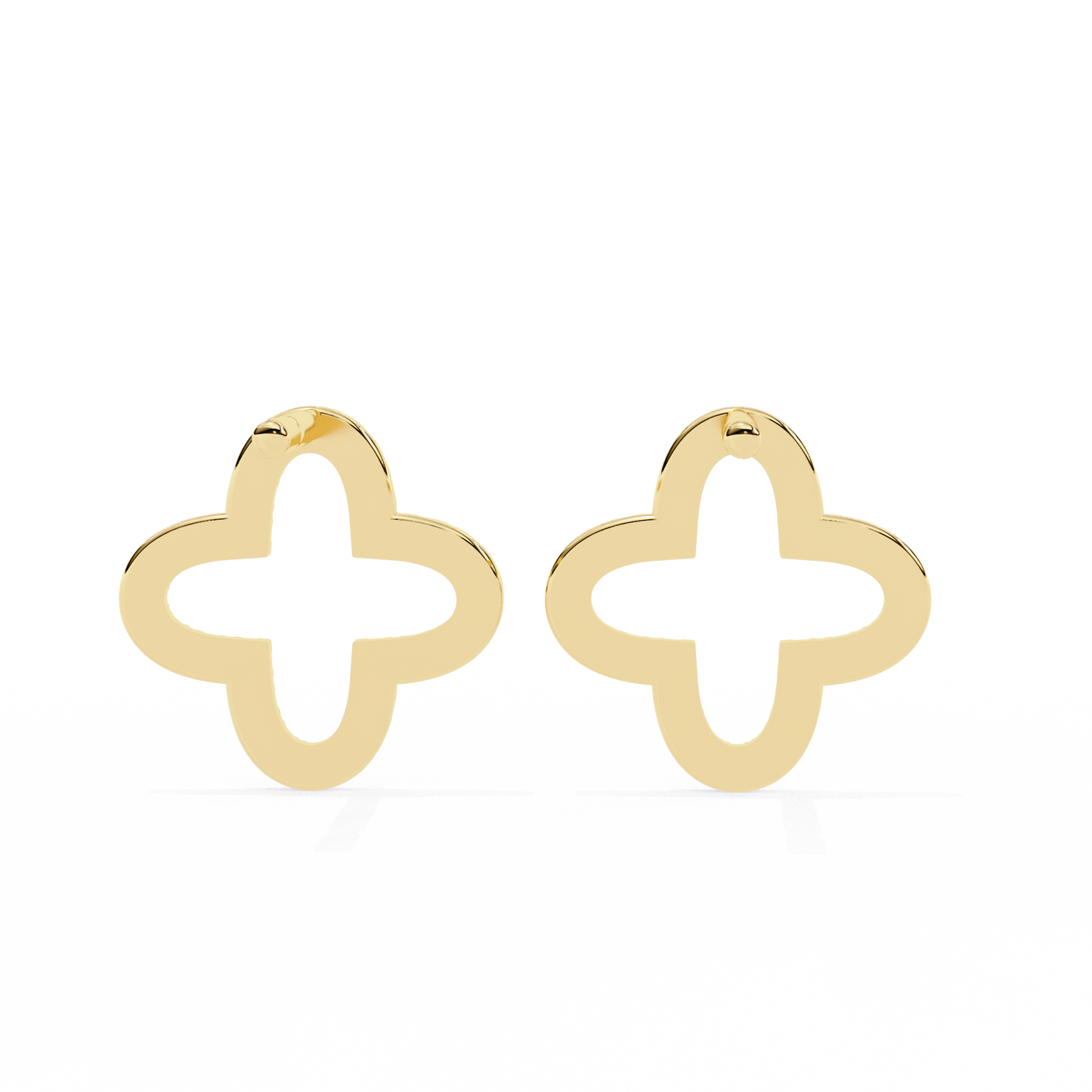 2 Carat Floral Stud Earrings