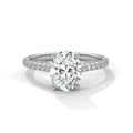 2 Carat, D-E Colour, VVS-VS Clarity, Excellent Cut, Oval Cut Sidestone Ring