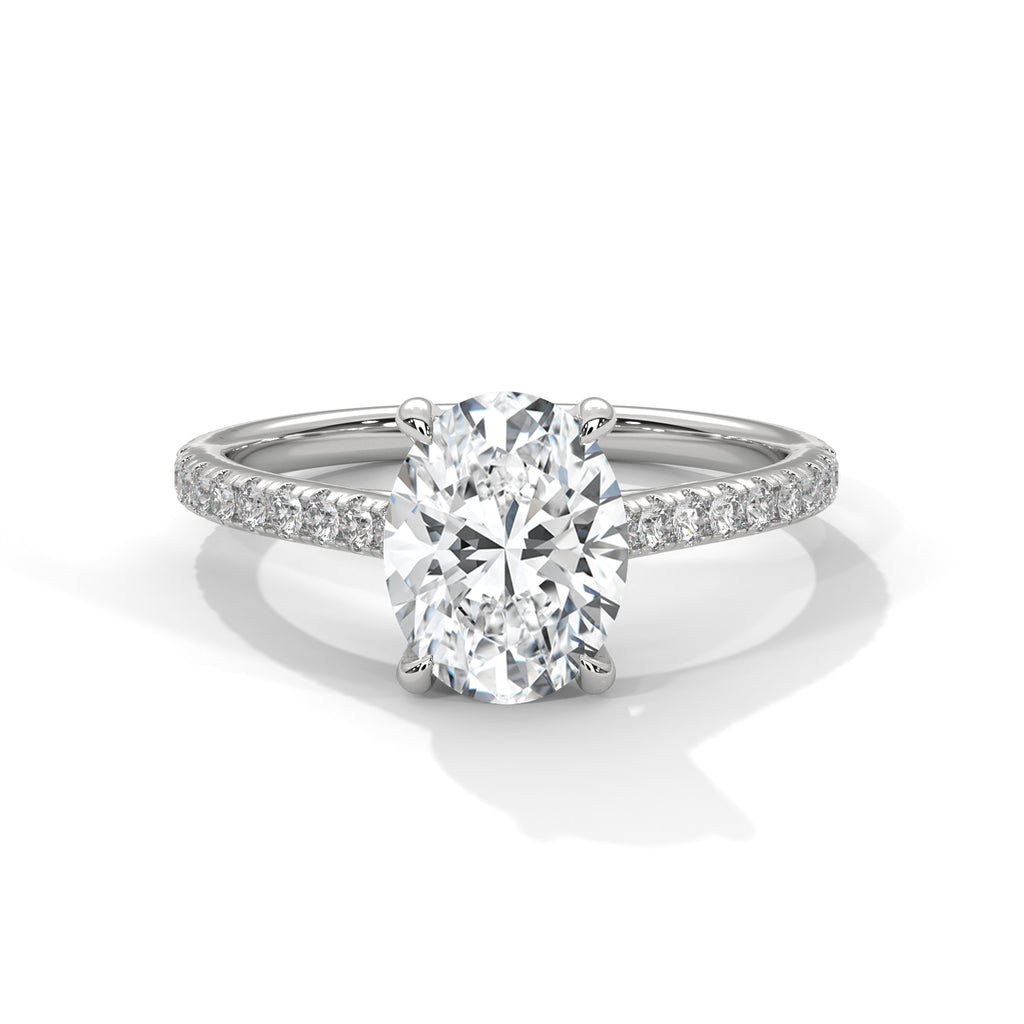 Oval Sidestone Ring