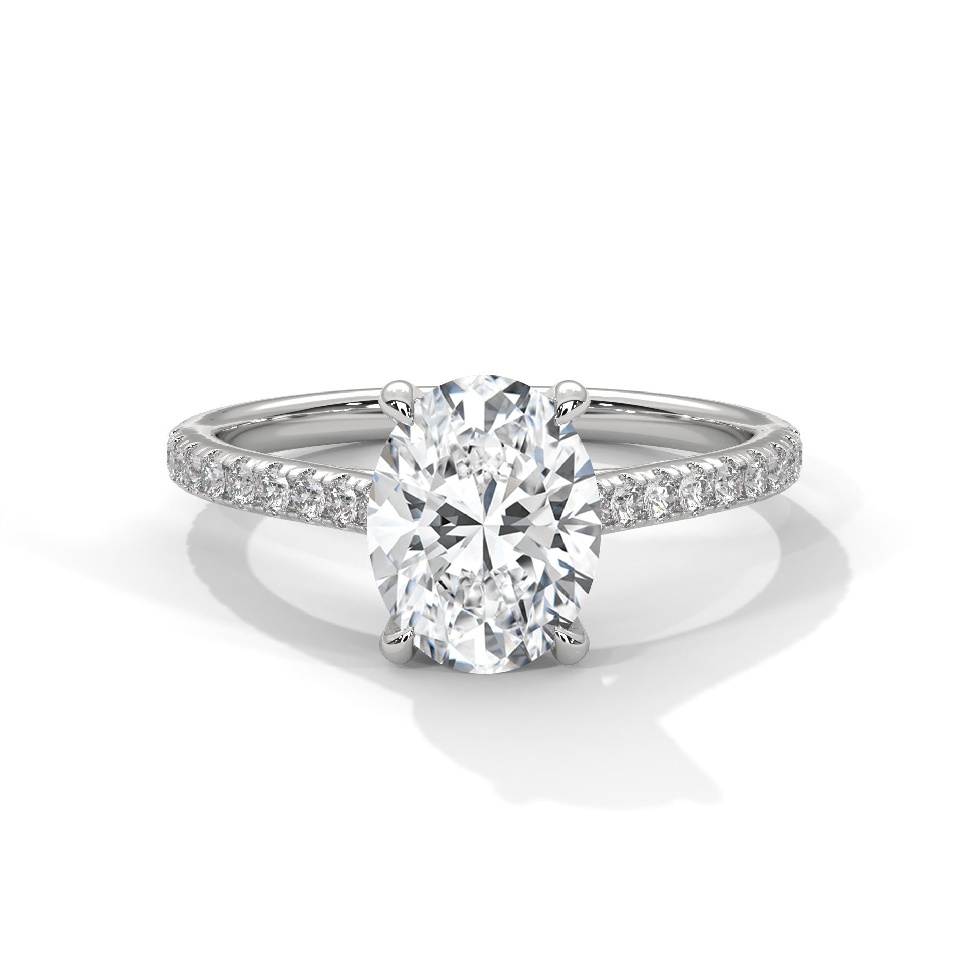 Oval Sidestone Ring