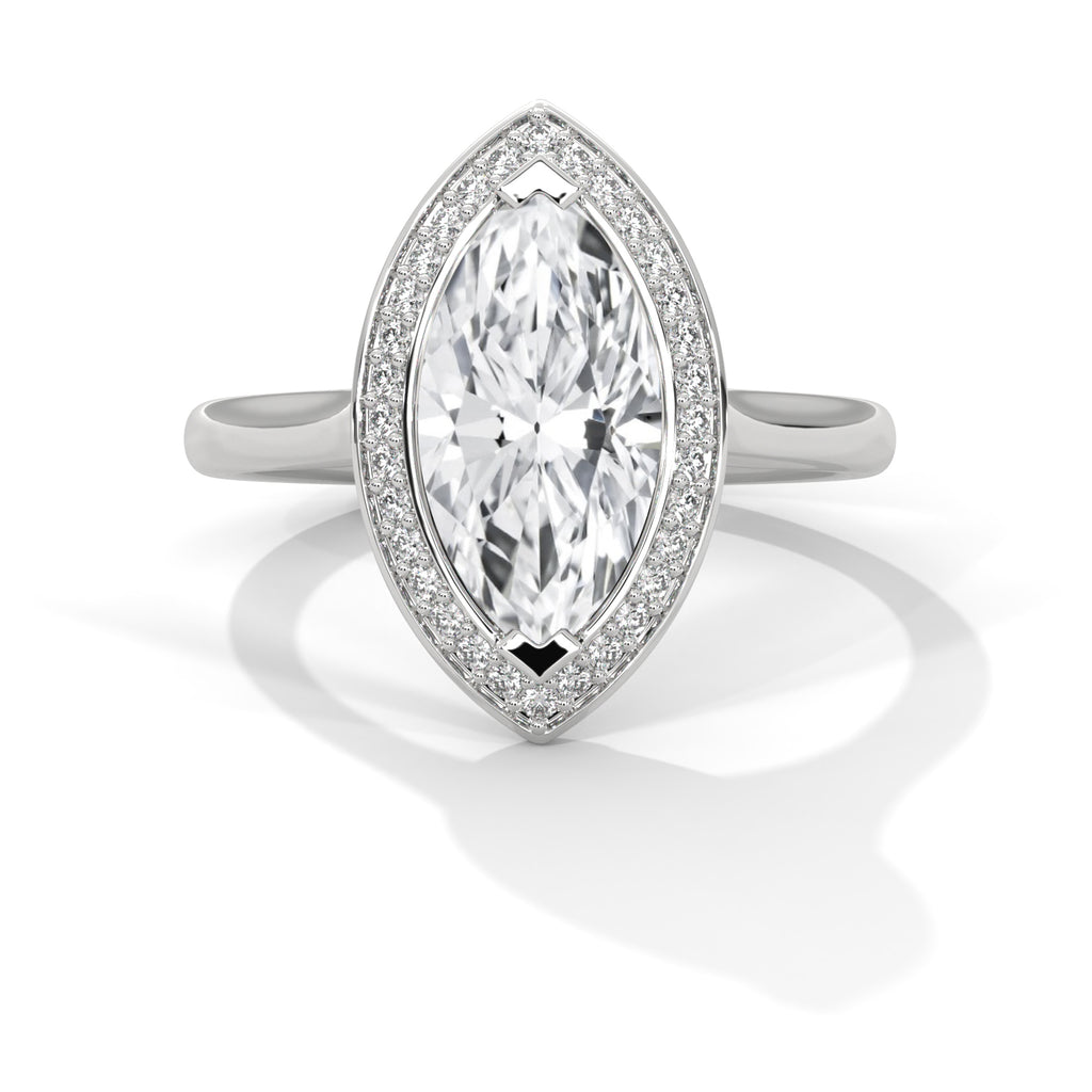 Marquise Halo Ring