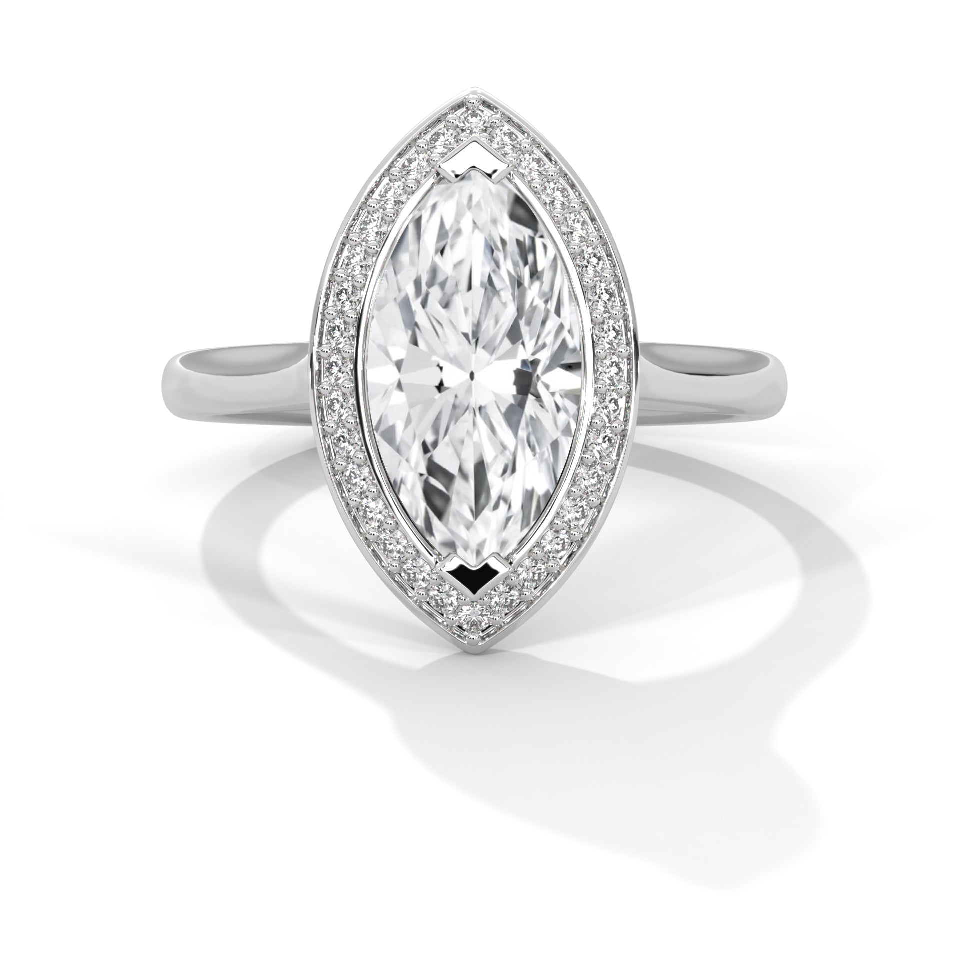 Marquise Halo Ring