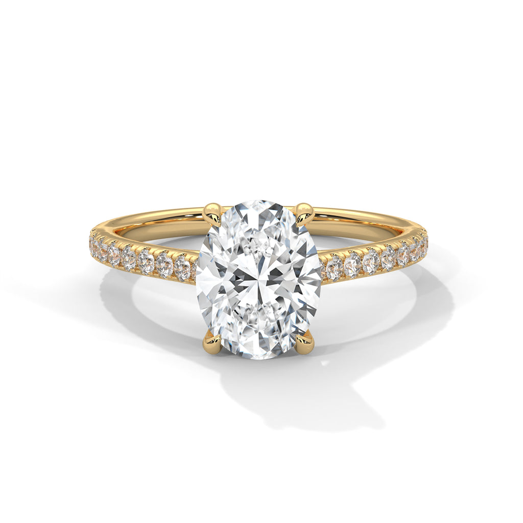 Oval Sidestone Ring