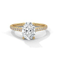 Oval Sidestone Ring