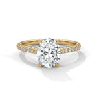 Oval Sidestone Ring