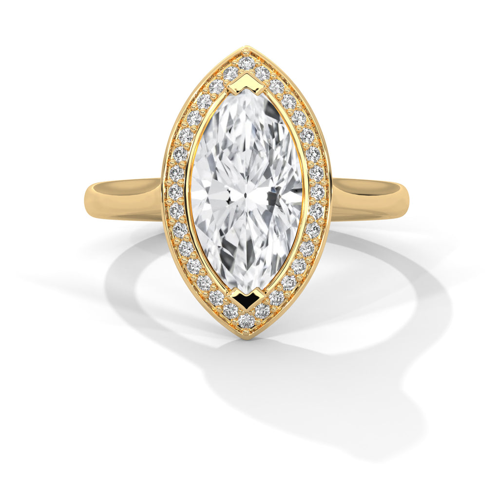 Marquise Halo Ring