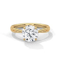 Round Crossover Solitaire Ring