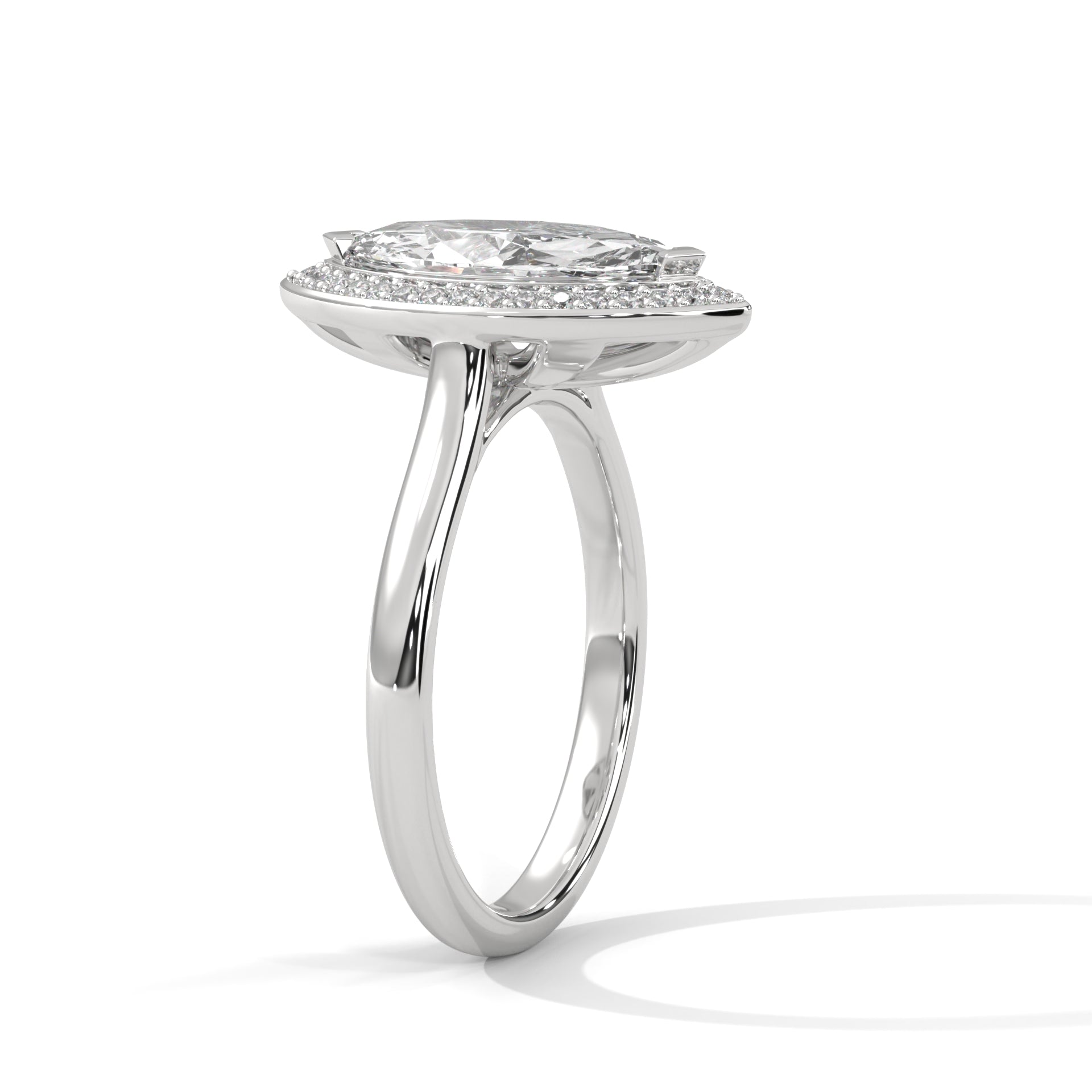 Marquise Halo Ring