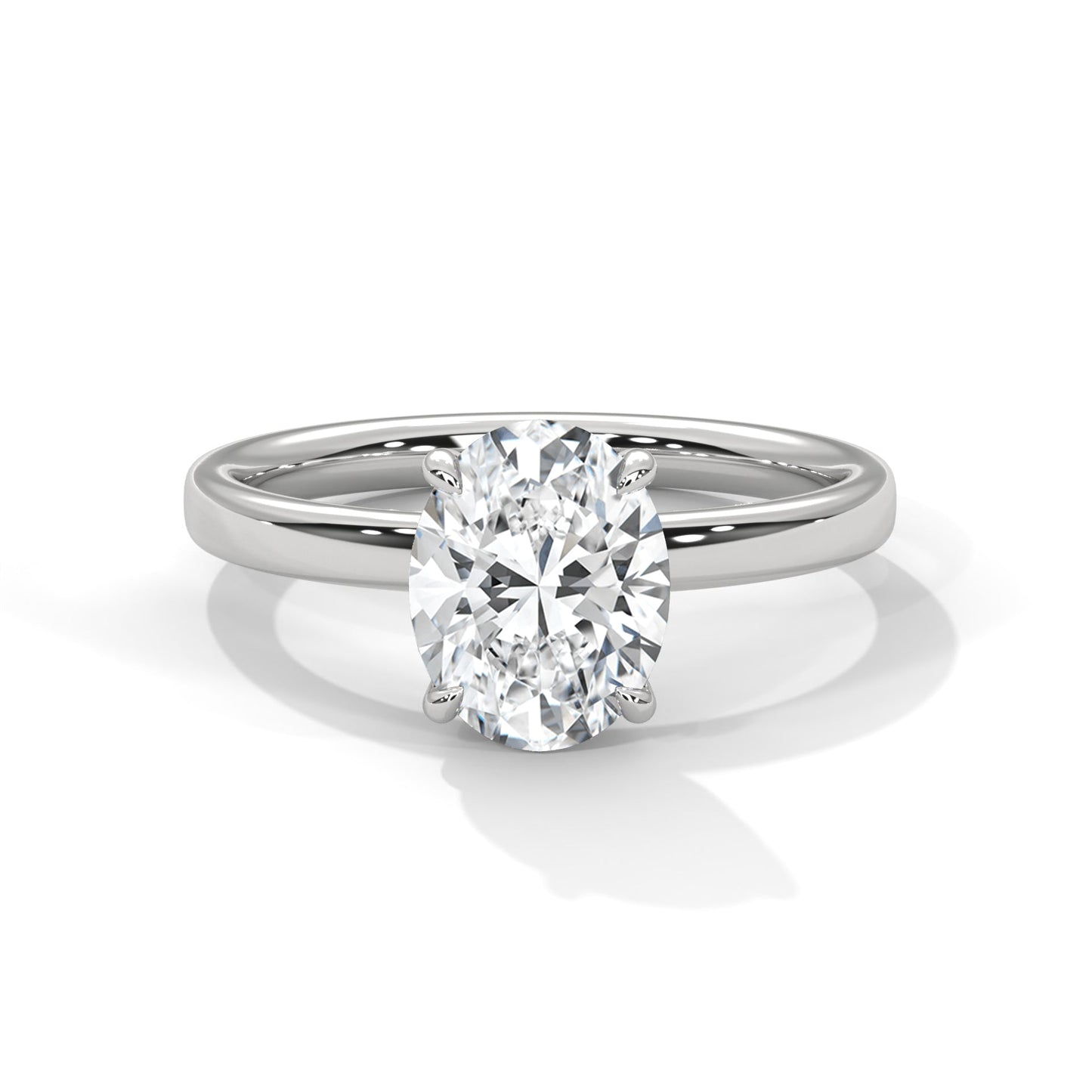 2 Carat, D-E Colour, VVS-VS Clarity, Excellent Cut, Oval Cut Ring