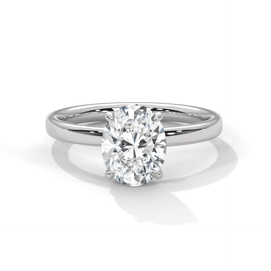 2 Carat, D-E Colour, VVS-VS Clarity, Excellent Cut, Oval Cut Ring