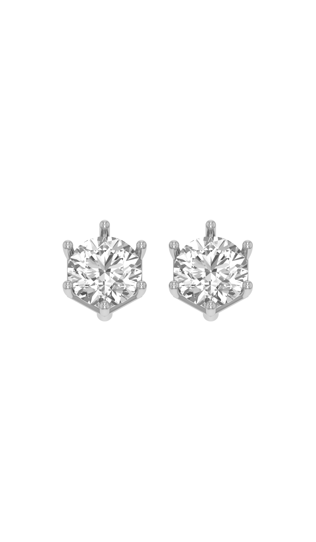 2 Carat to 8 Carat Elegant Stud Earrings in Gold