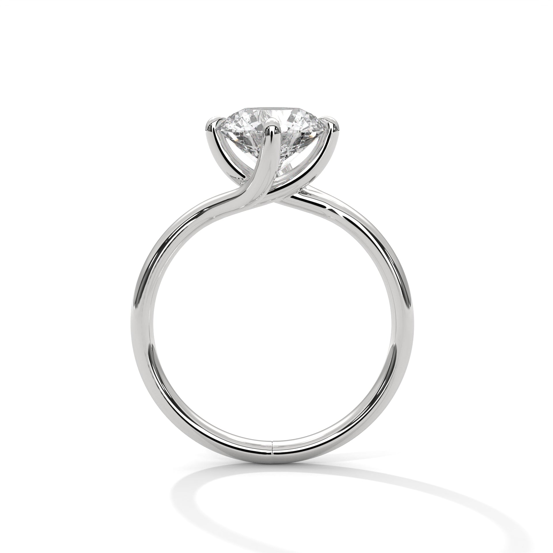 Round Twisted Solitaire Ring