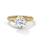 Round Twisted Solitaire Ring