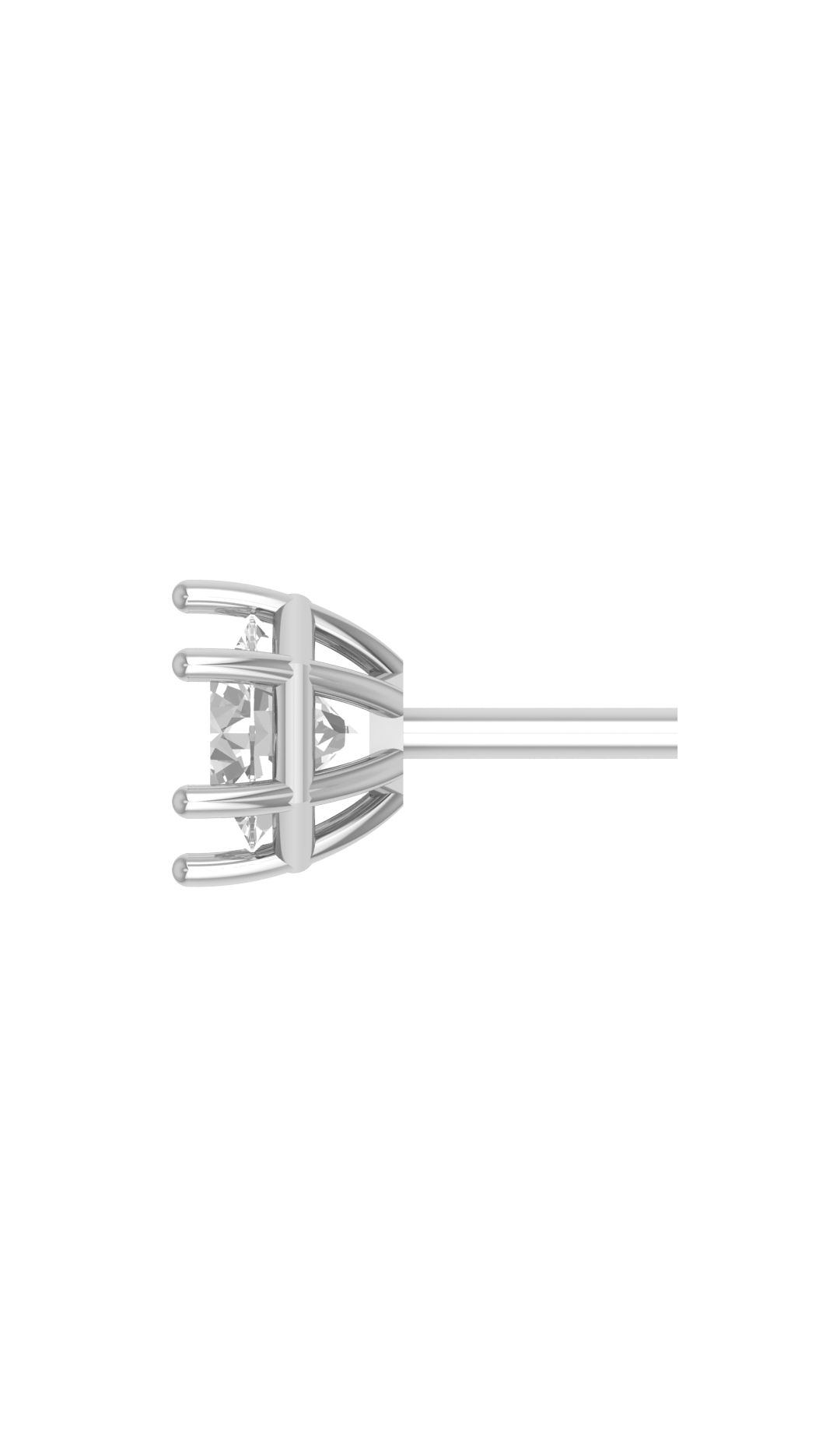 2 Carat to 8 Carat Elegant Stud Earrings in Gold