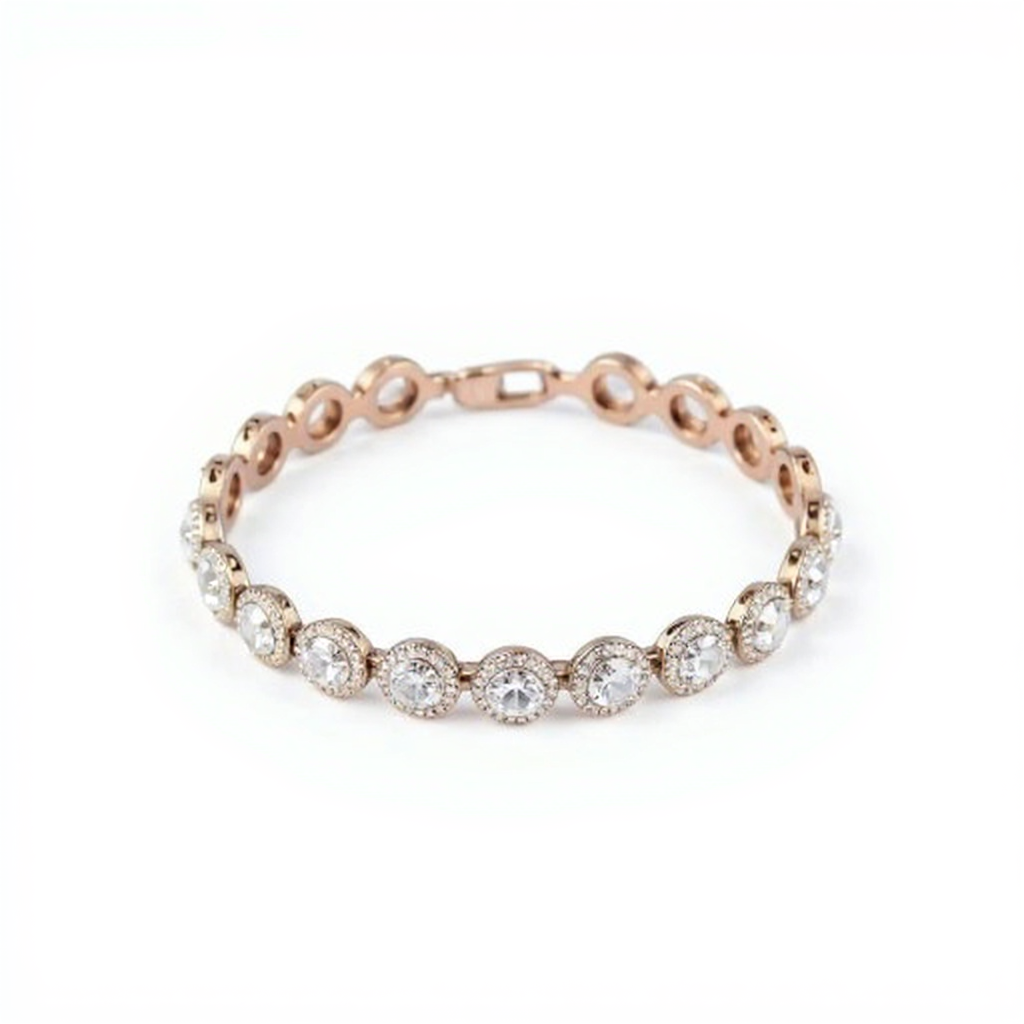 5 Ct to 20 Ct Halo Tennis Bracelet in 10k Gold