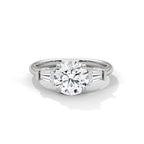 Round Threestone Ring