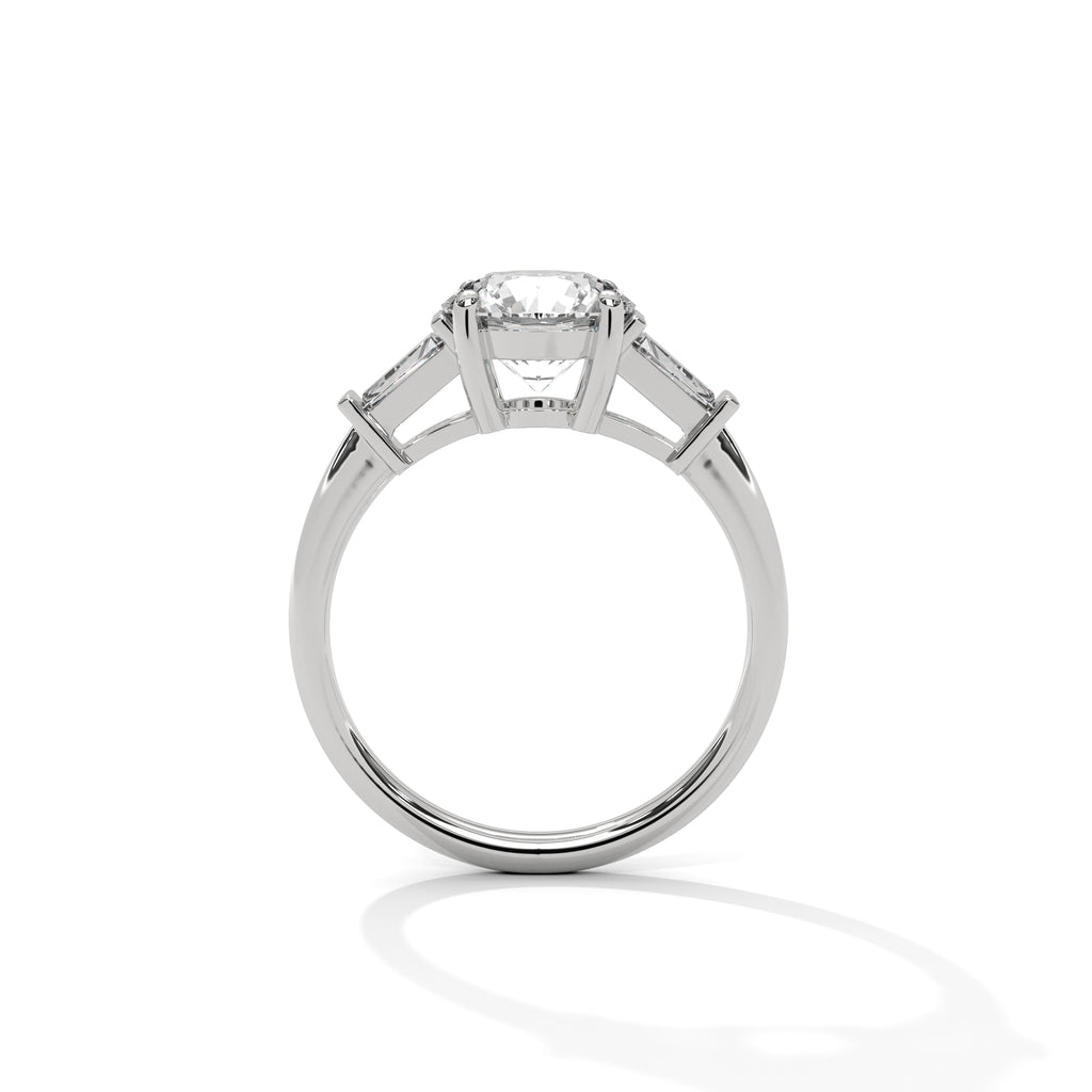 Round Threestone Ring