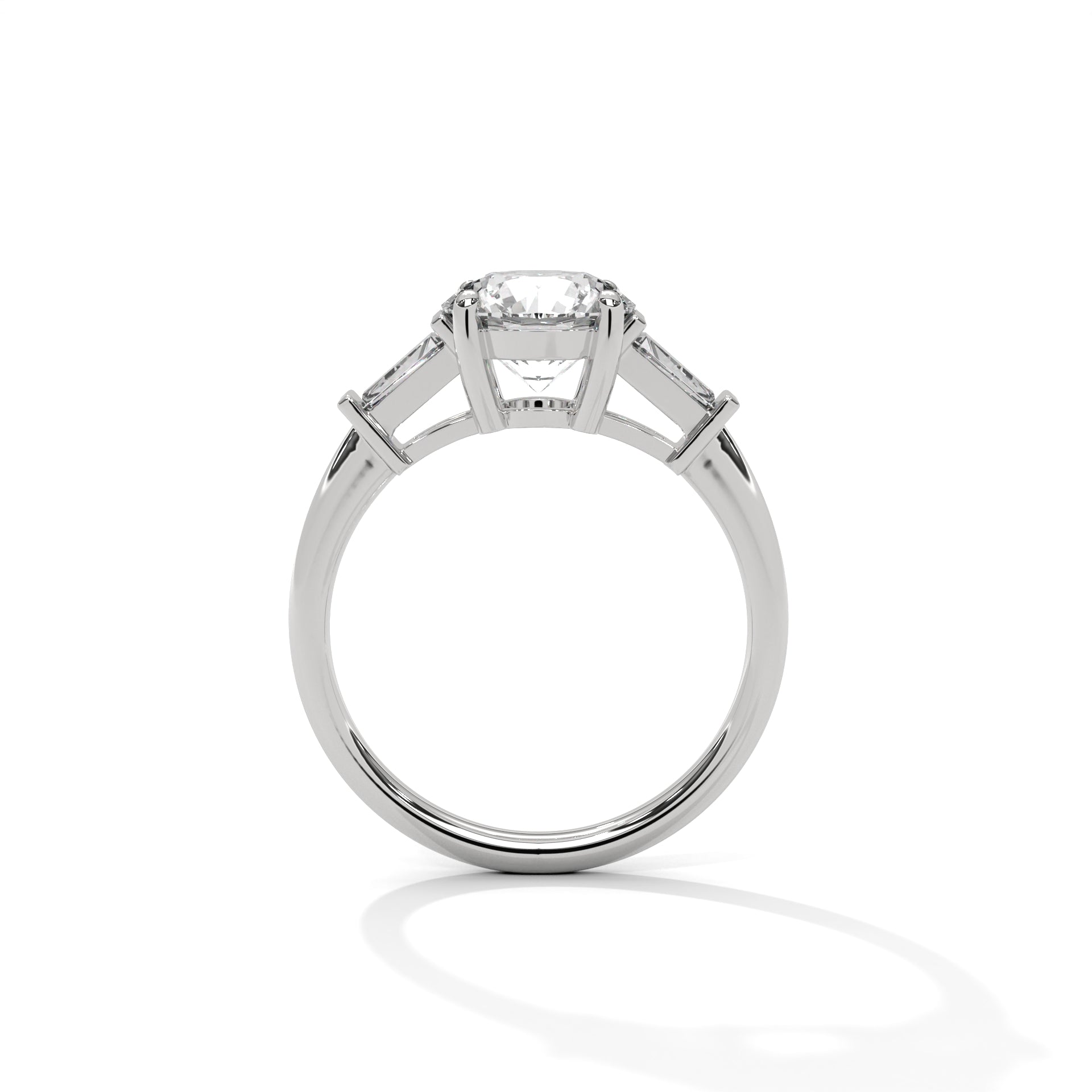 Round Threestone Ring