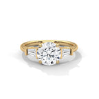Round Threestone Ring