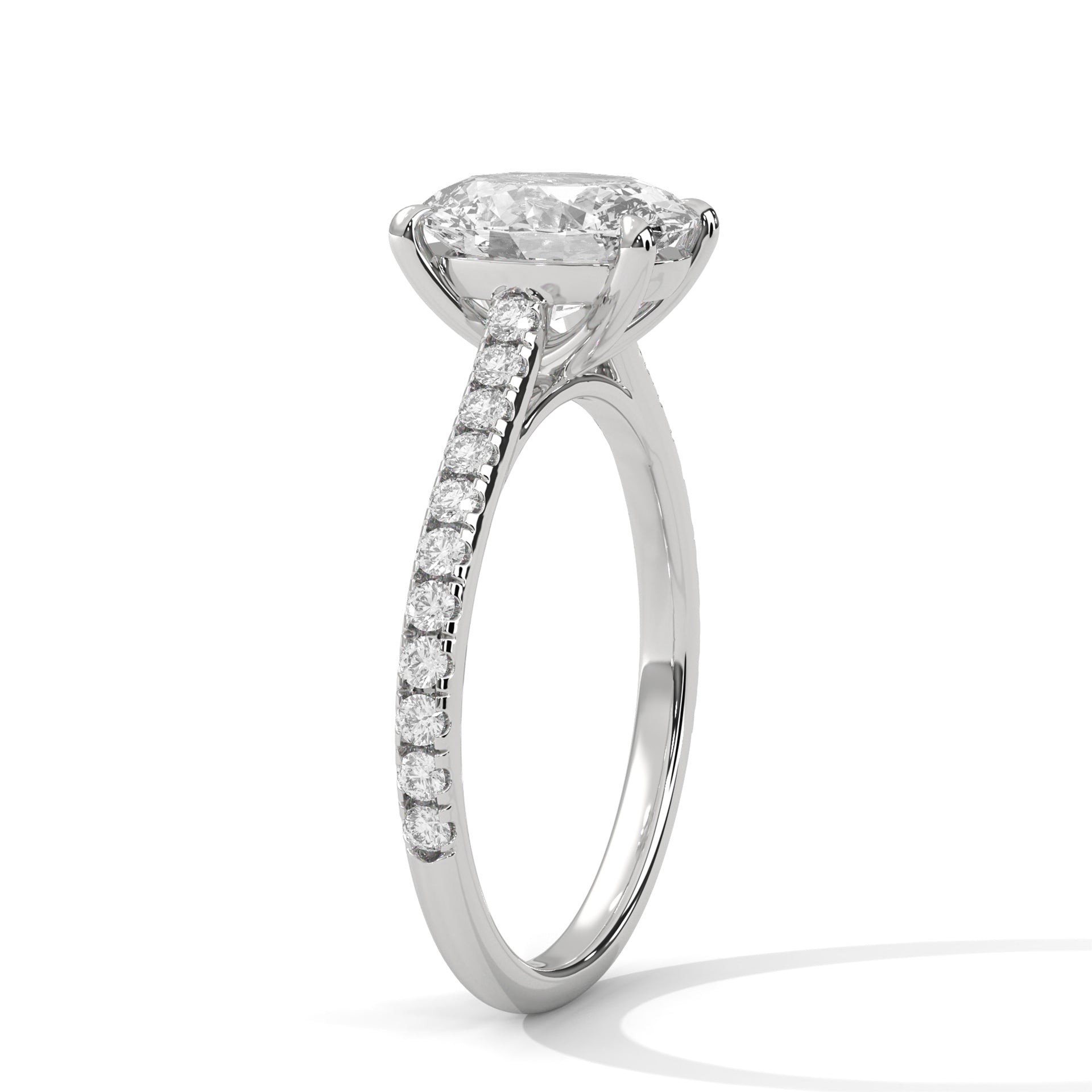Oval Sidestone Ring