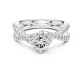 2 Carat to 4 Carat Twisted Sidestone including Center Diamond, complete ring