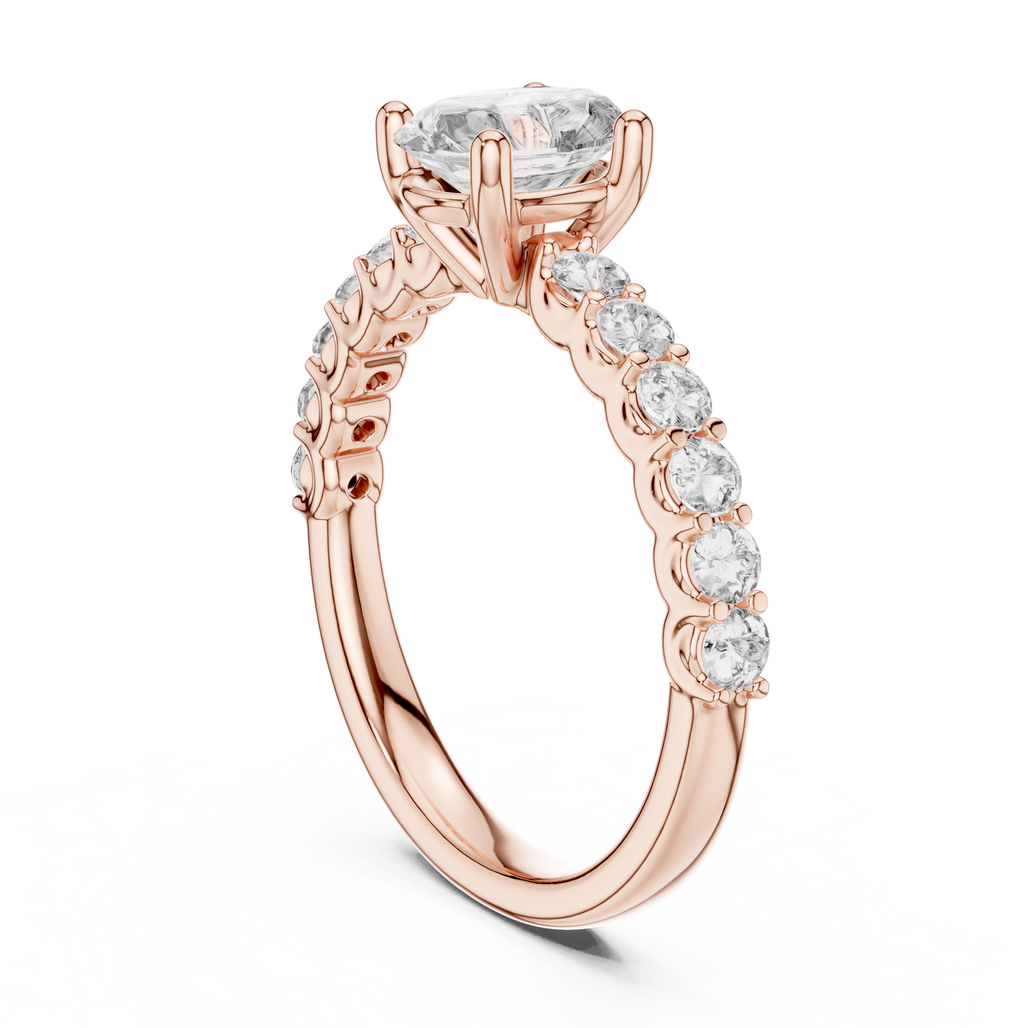 2 ct to 8 ct Diavont Oval-Cut Diamond Engagement Ring Mounting