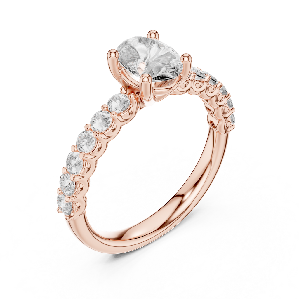 2 ct to 8 ct Diavont Oval-Cut Diamond Engagement Ring Mounting
