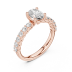 2 ct to 8 ct Diavont Oval-Cut Diamond Engagement Ring Mounting