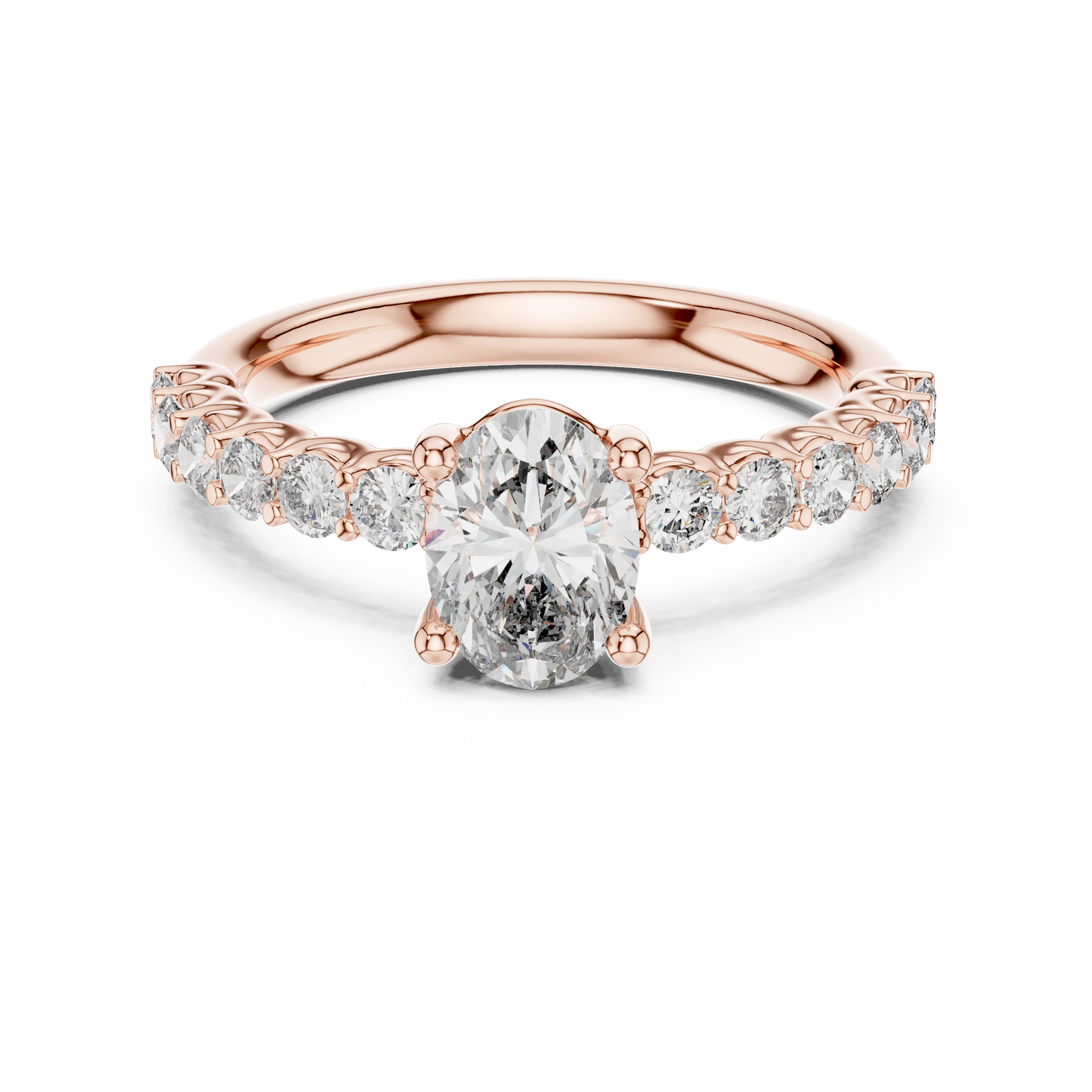 2 ct to 8 ct Diavont Oval-Cut Diamond Engagement Ring Mounting