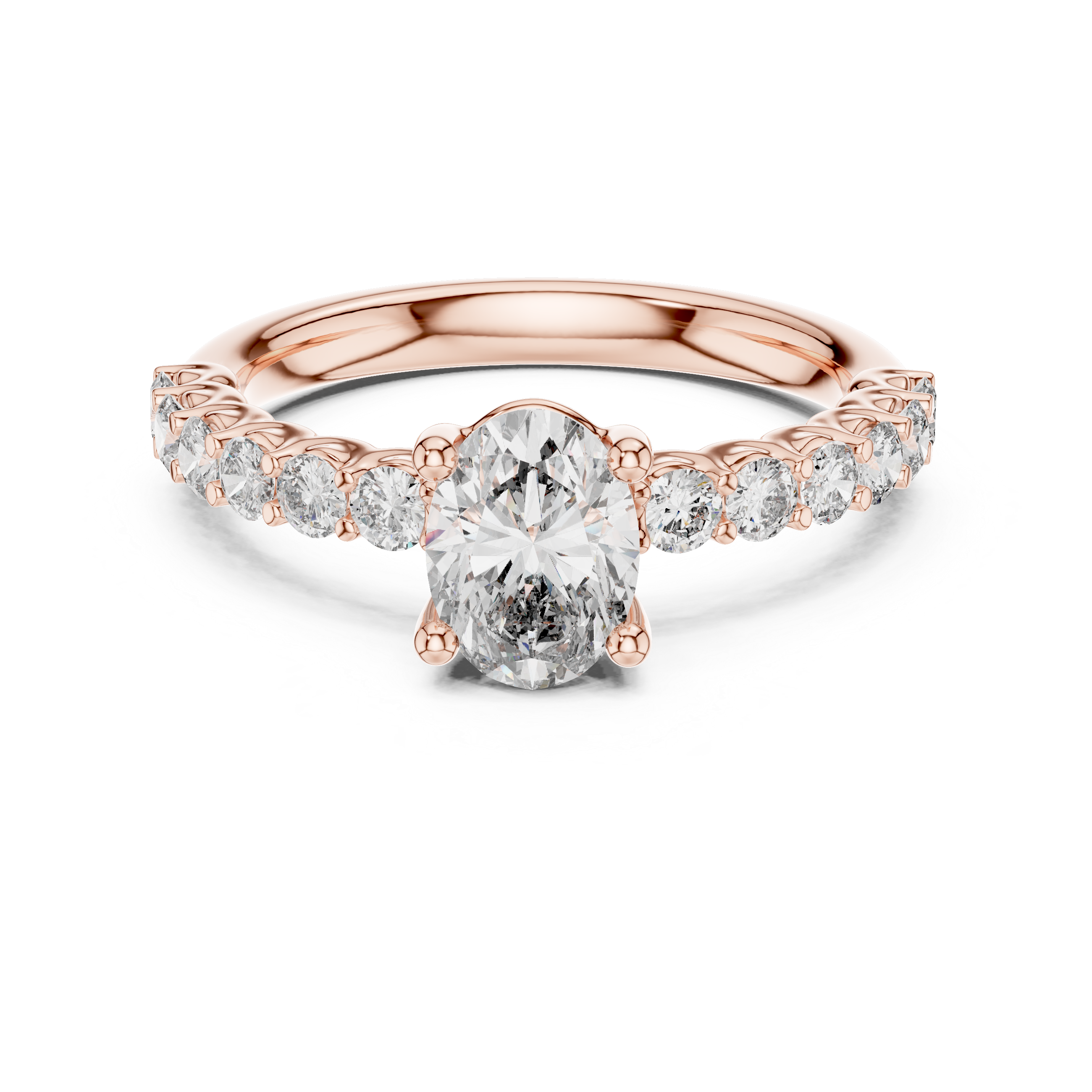 2 ct to 8 ct Diavont Oval-Cut Diamond Engagement Ring Mounting