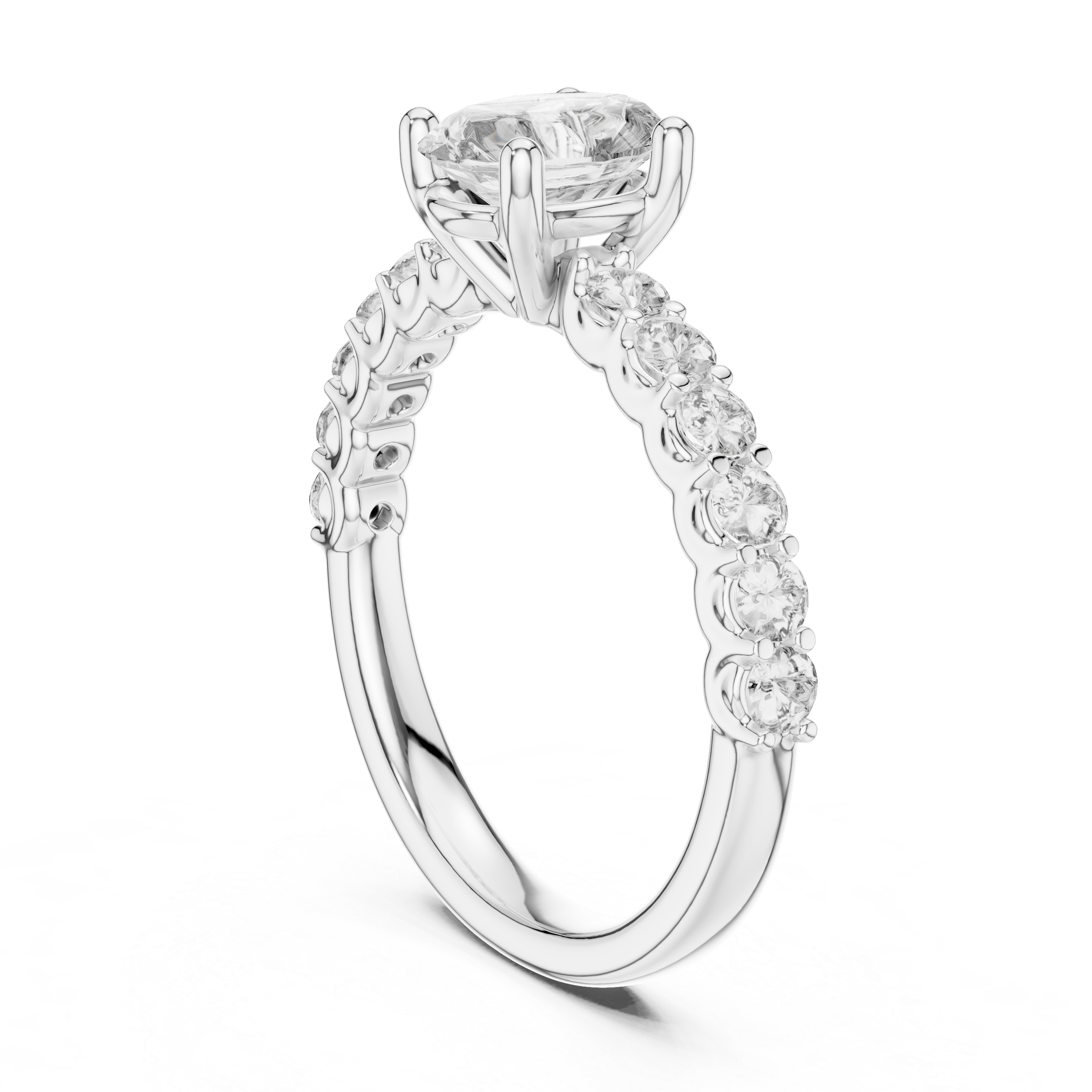 2 ct to 8 ct Diavont Oval-Cut Diamond Engagement Ring Mounting