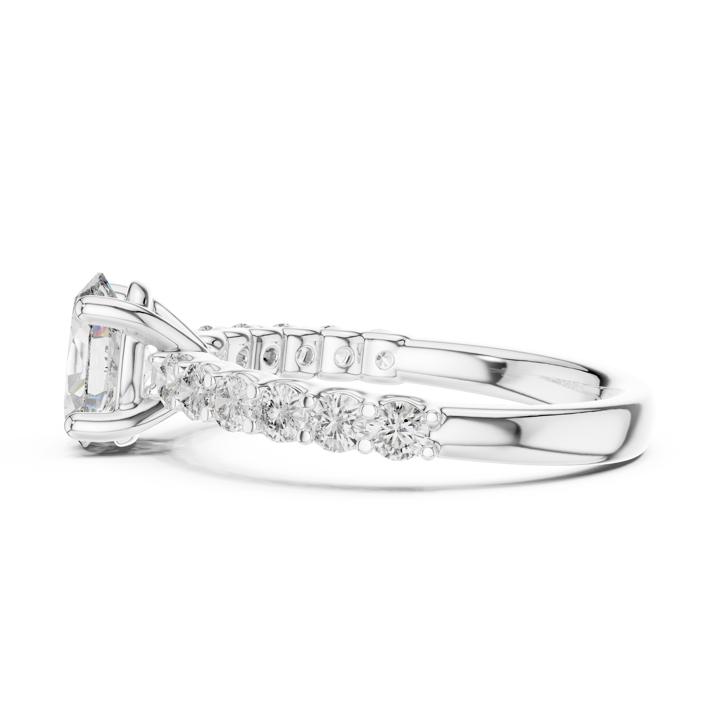 2 ct to 8 ct Diavont Oval-Cut Diamond Engagement Ring Mounting