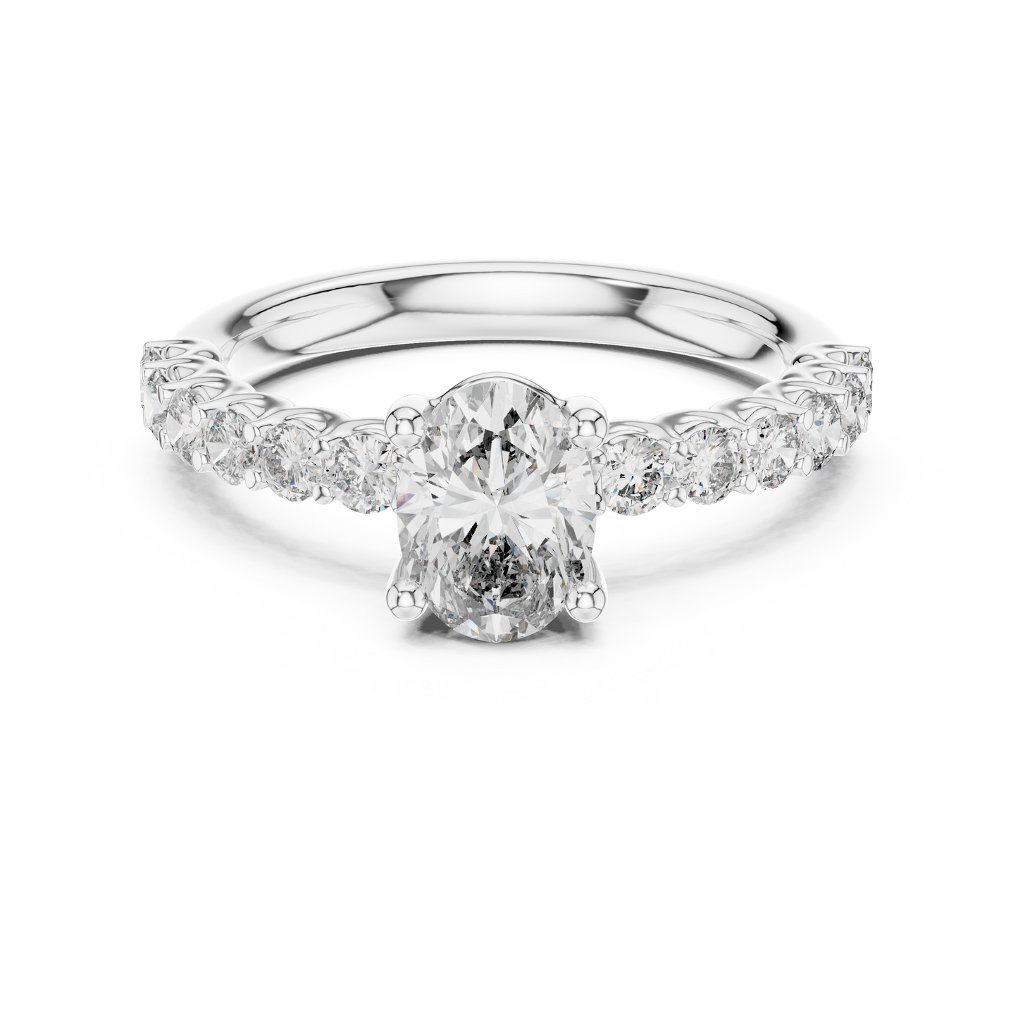 2 ct to 8 ct Diavont Oval-Cut Diamond Engagement Ring Mounting