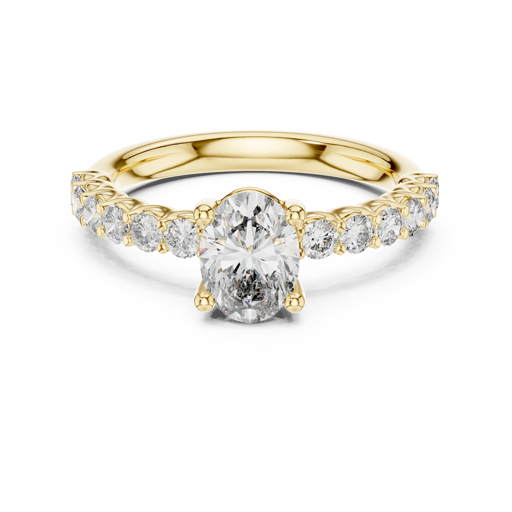 2 ct to 8 ct Diavont Oval-Cut Diamond Engagement Ring Mounting