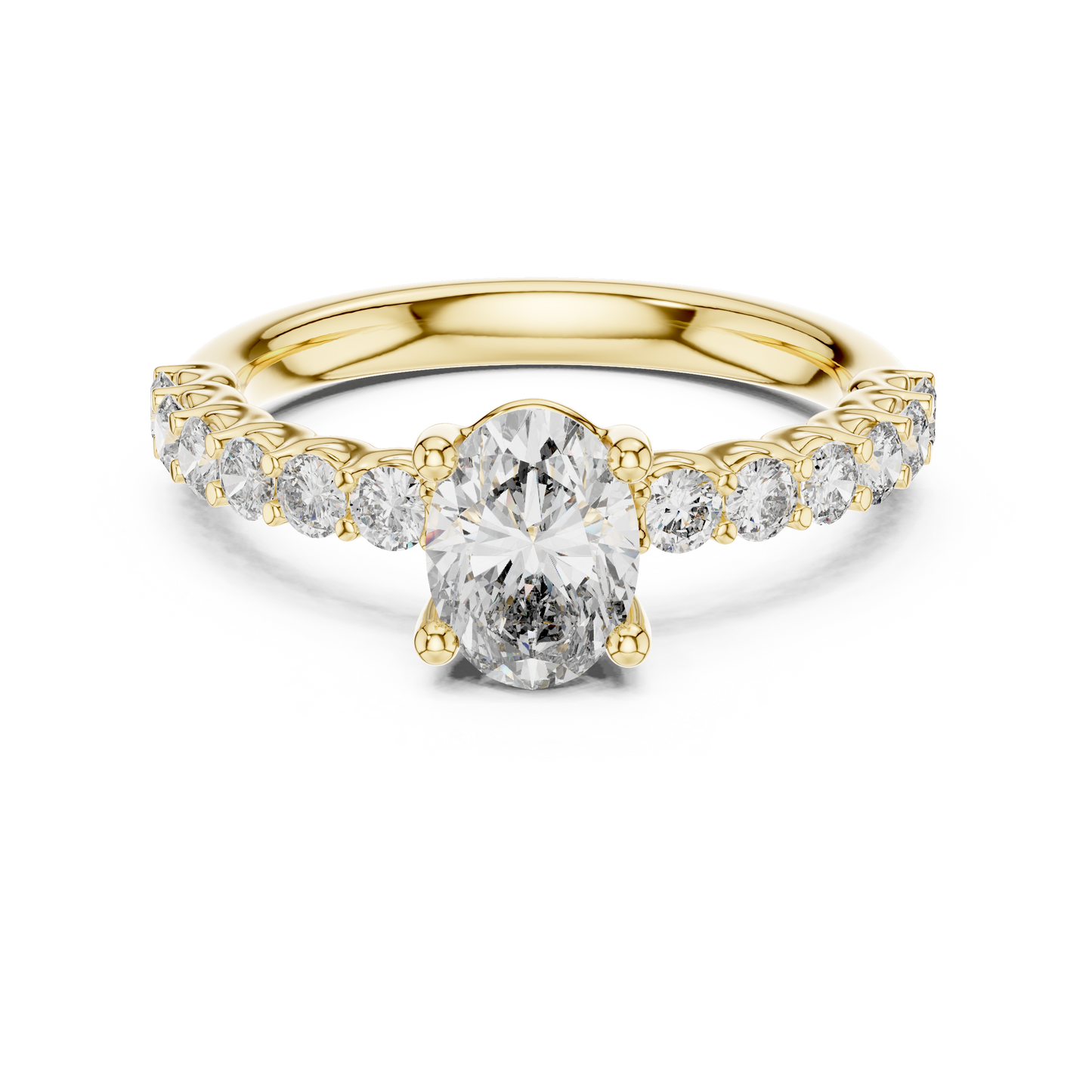 2 ct to 8 ct Diavont Oval-Cut Diamond Engagement Ring Mounting