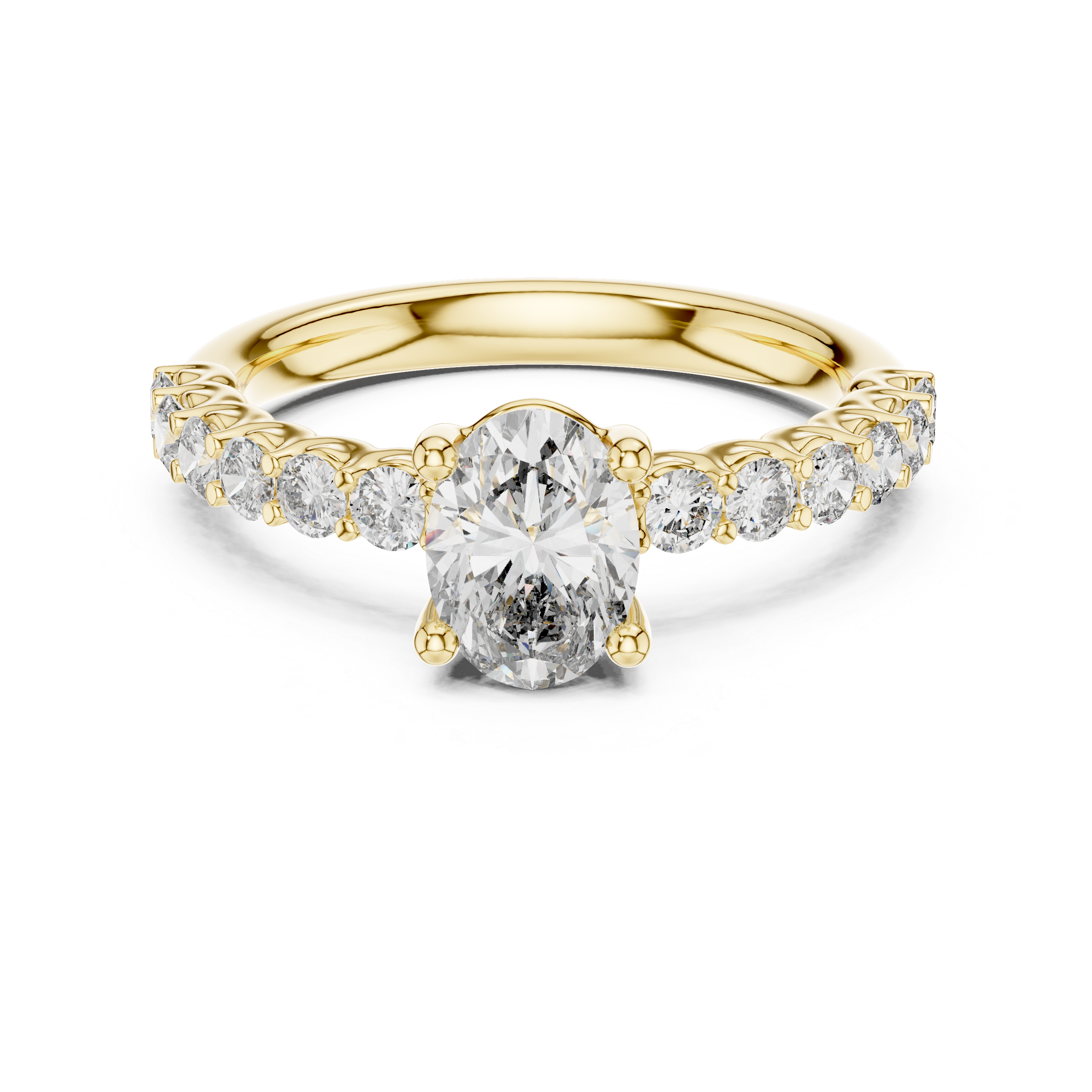 2 ct to 8 ct Diavont Oval-Cut Diamond Engagement Ring Mounting