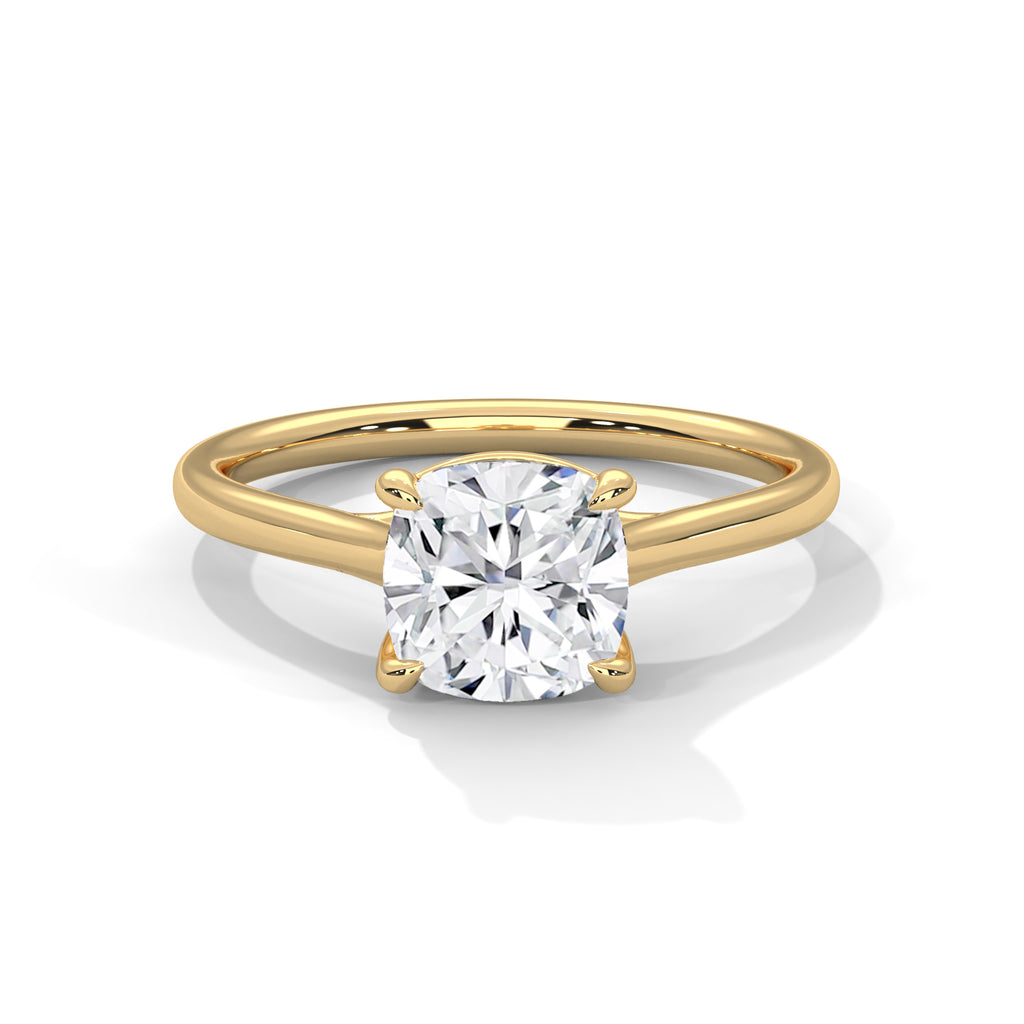 Cushion cut Solitaire Ring