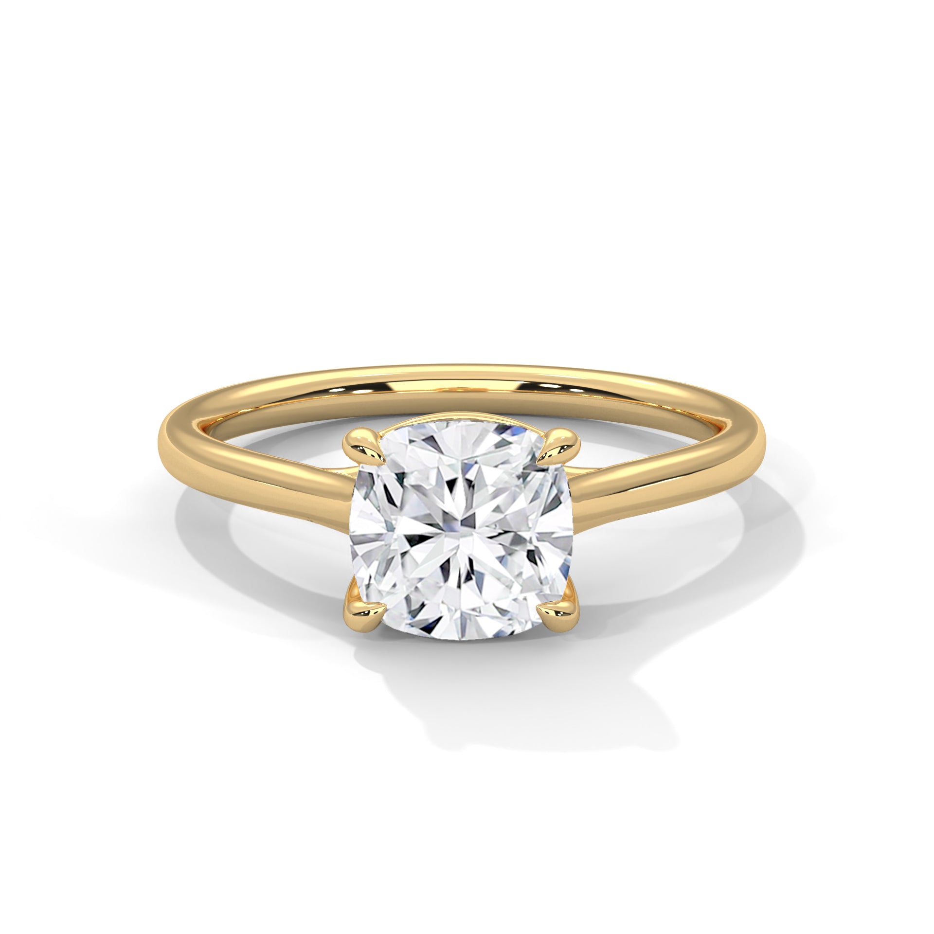 Cushion cut Solitaire Ring