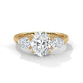 Oval Threestone Ring