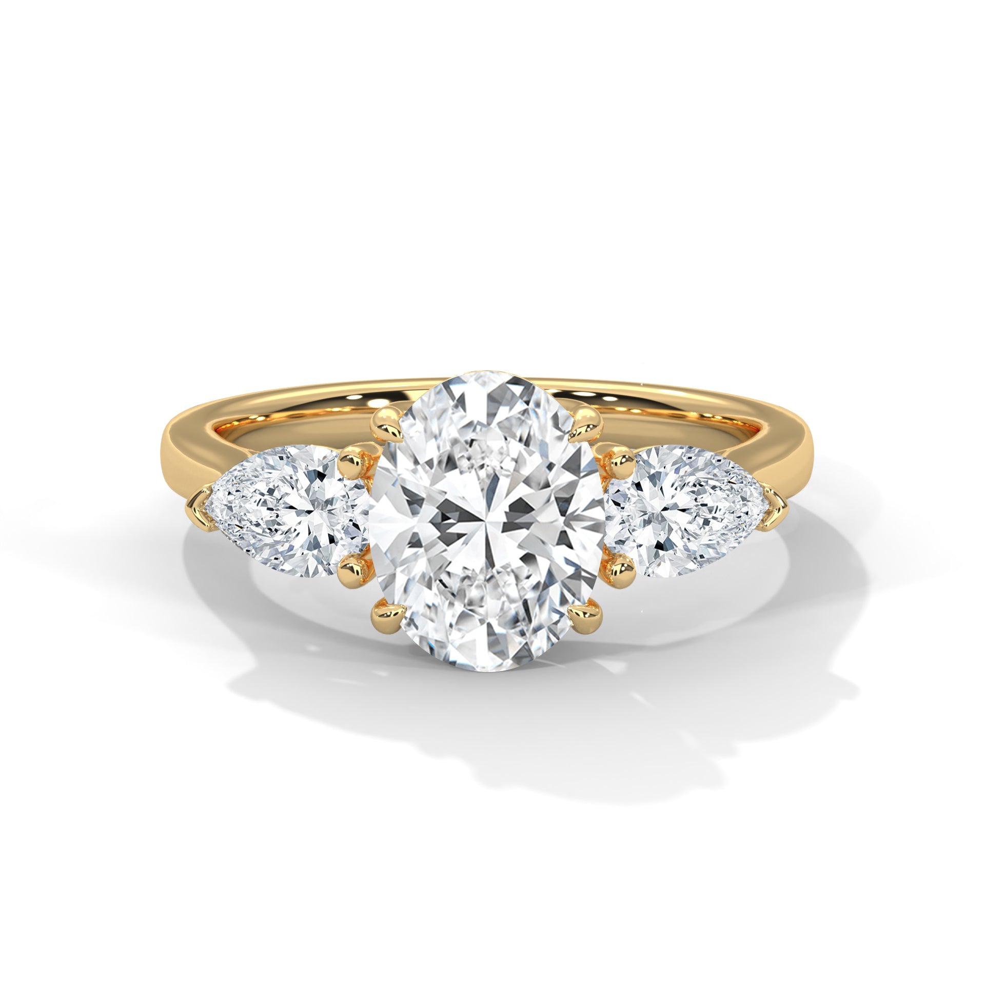 Oval Threestone Ring