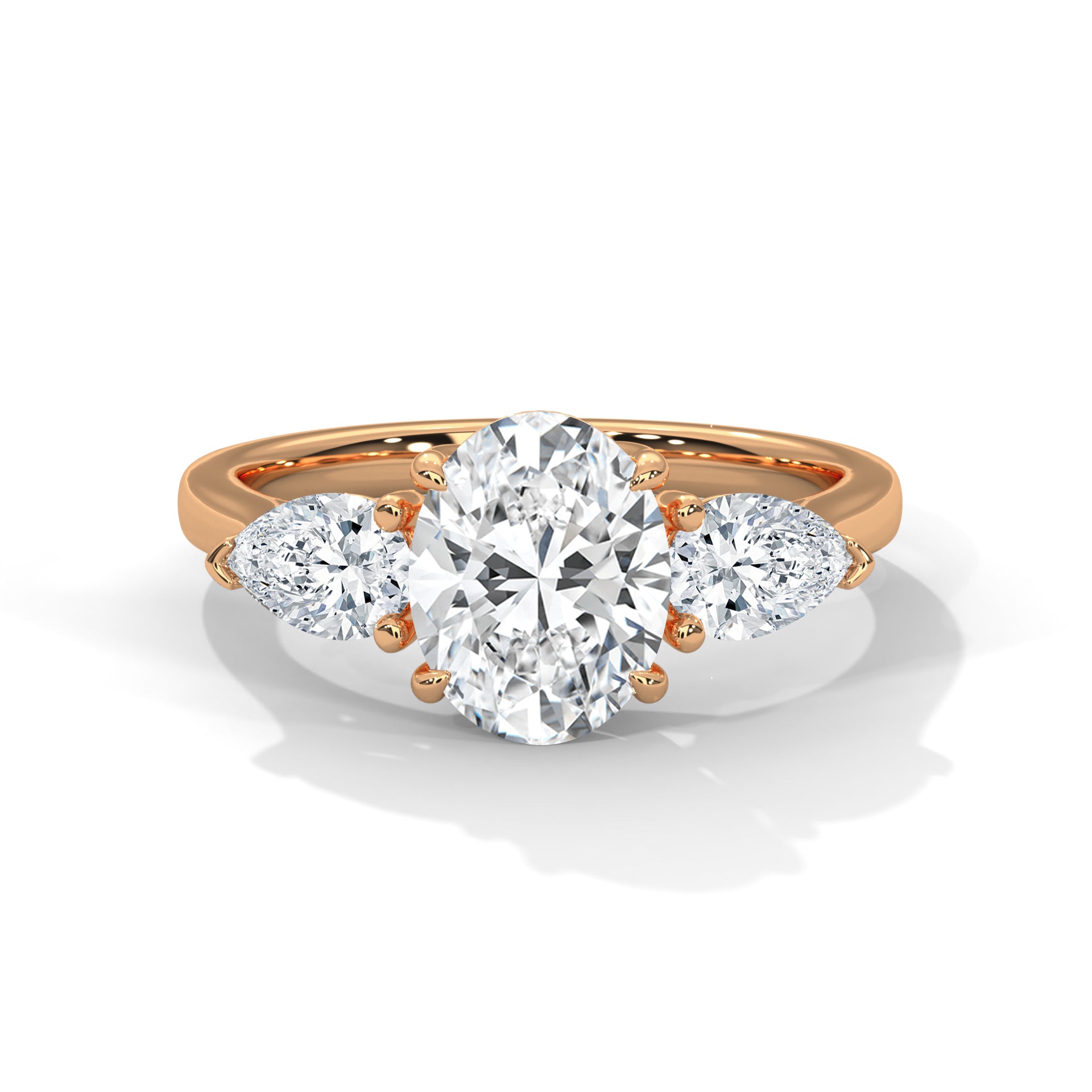 Oval Threestone Ring