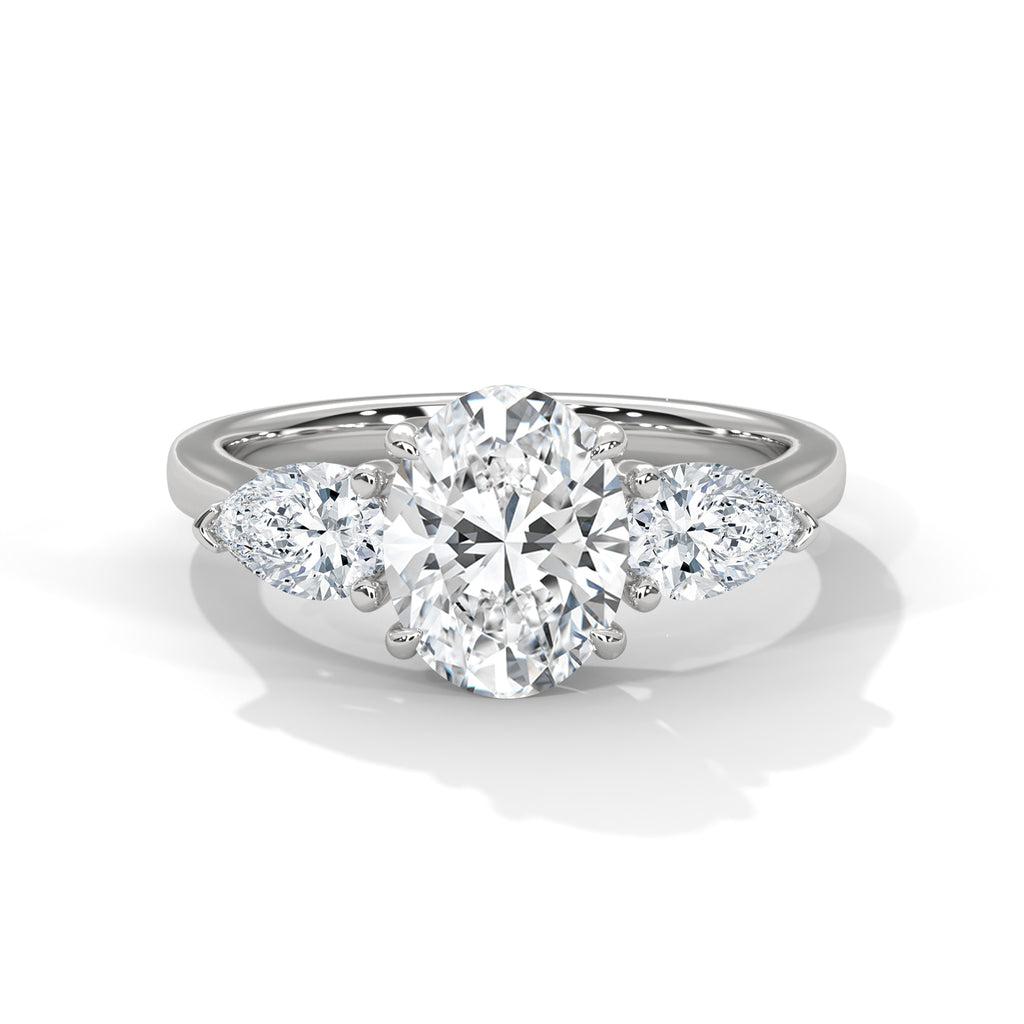 Oval Threestone Ring