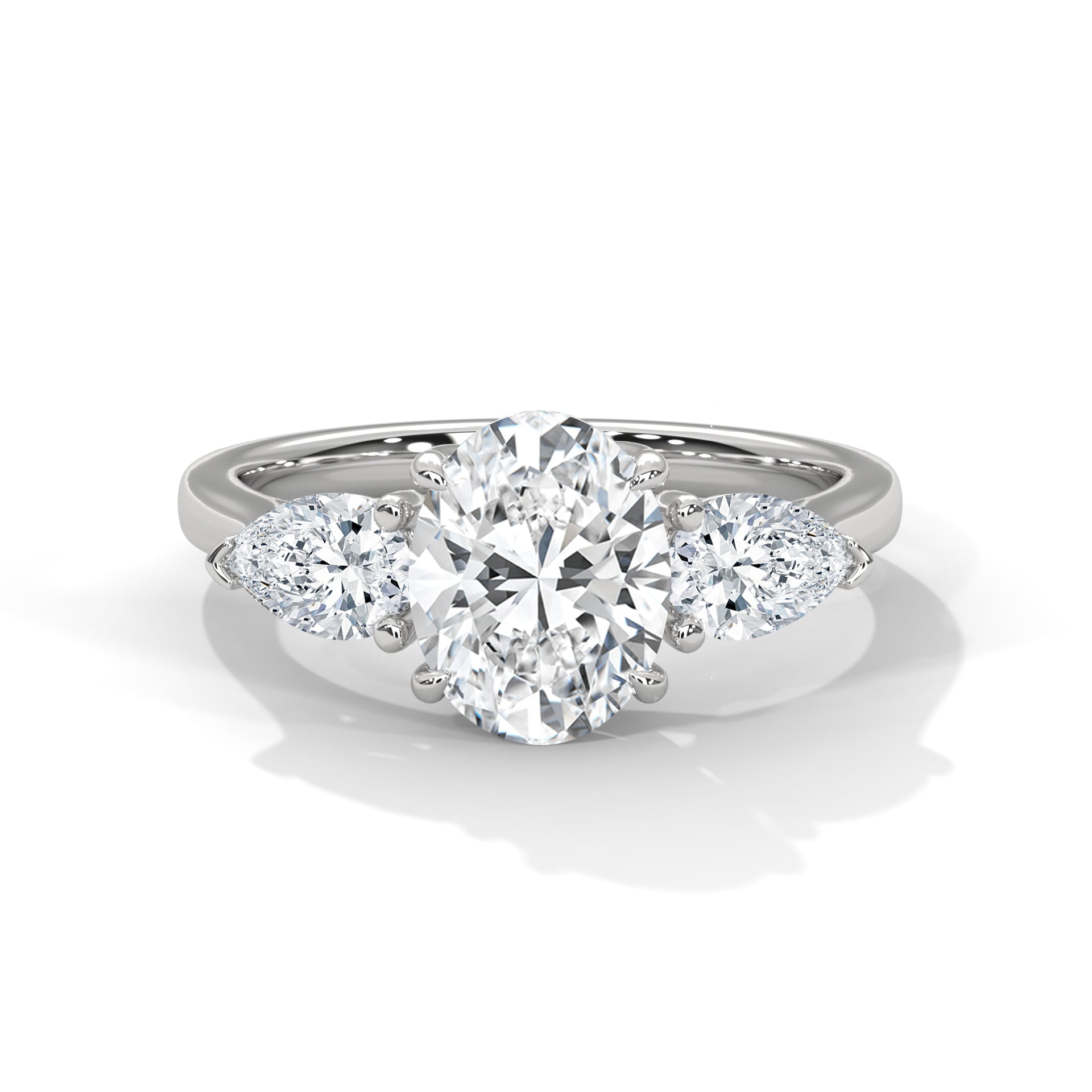 Oval Threestone Ring
